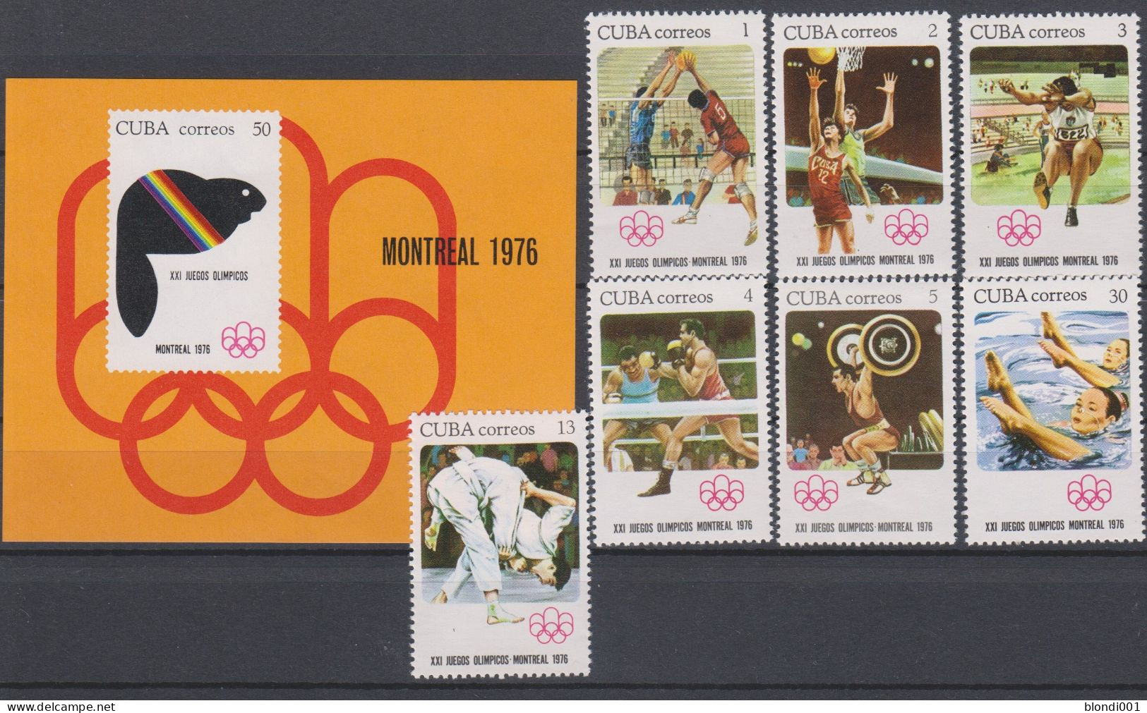 Olympics 1976 - Judo - CUBA - S/S+Set MNH - Estate 1976: Montreal