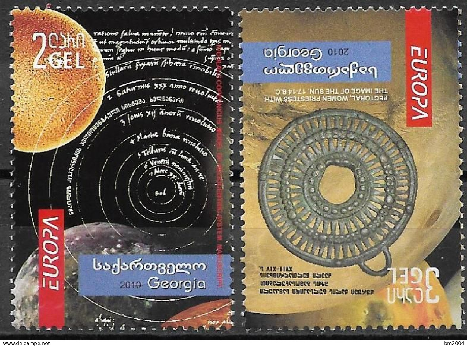 2010 Georgien Mi. 587-8  **MNH Europa: Astronomie - 2010