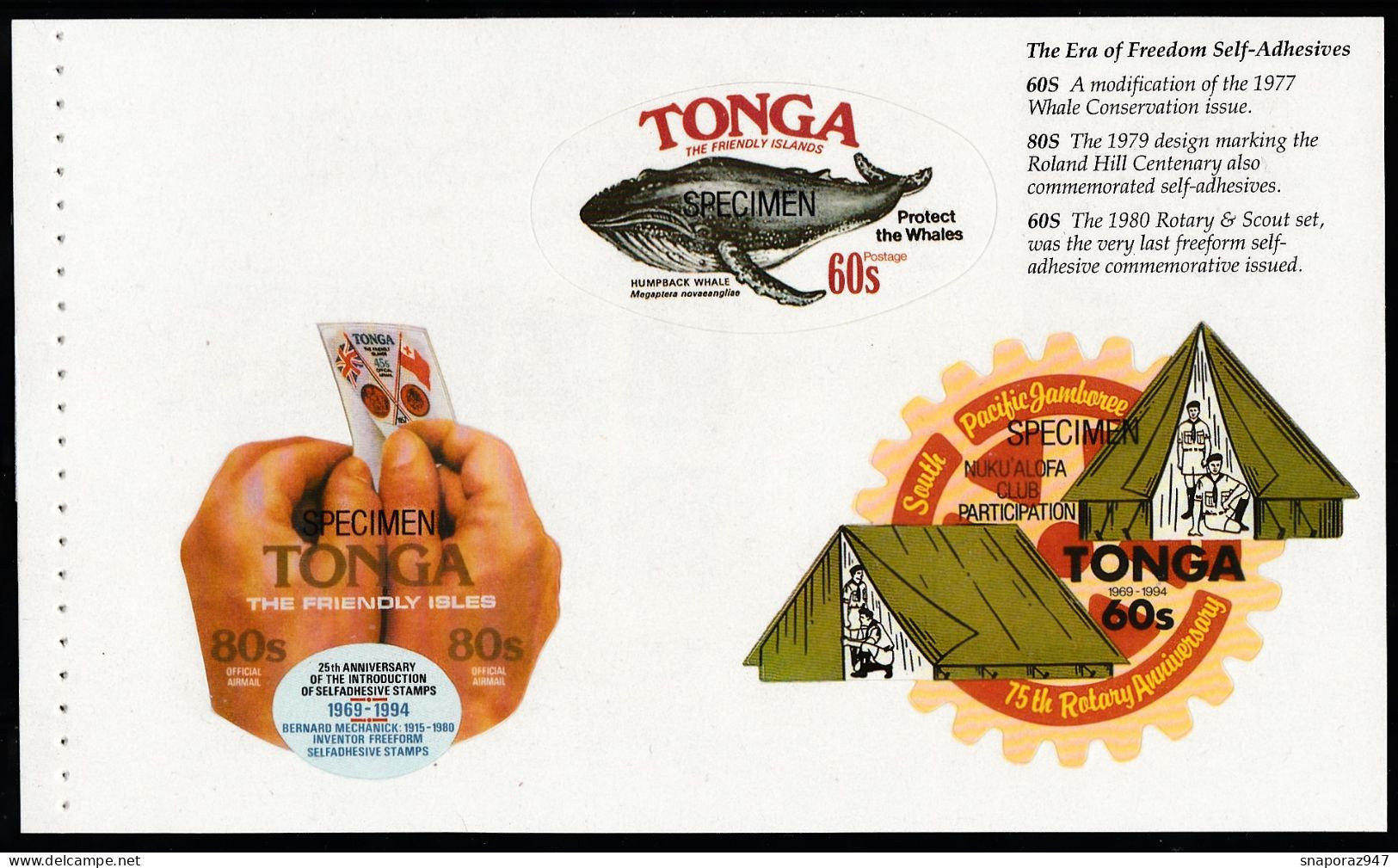 Tonga Stickers From Booklet 0001-1 - Tonga (1970-...)