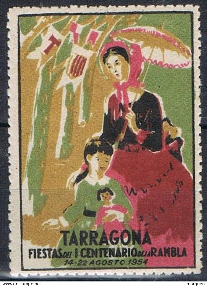 Sello Viñeta TARRAGONA 1954, Fiestas Del Primer Centenario, Label, Cinderella ** - Variedades & Curiosidades