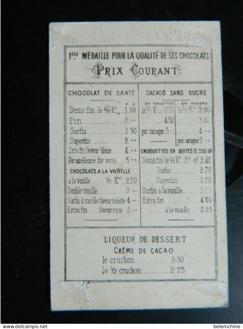 CHROMO  CHOCOLAT IBLED  PARIS MONDRICOURT ( 10,7 X 6,7 Cms) J'AI MANGE LE MILIEU J'AI LAISSE LE TOUR - Ibled