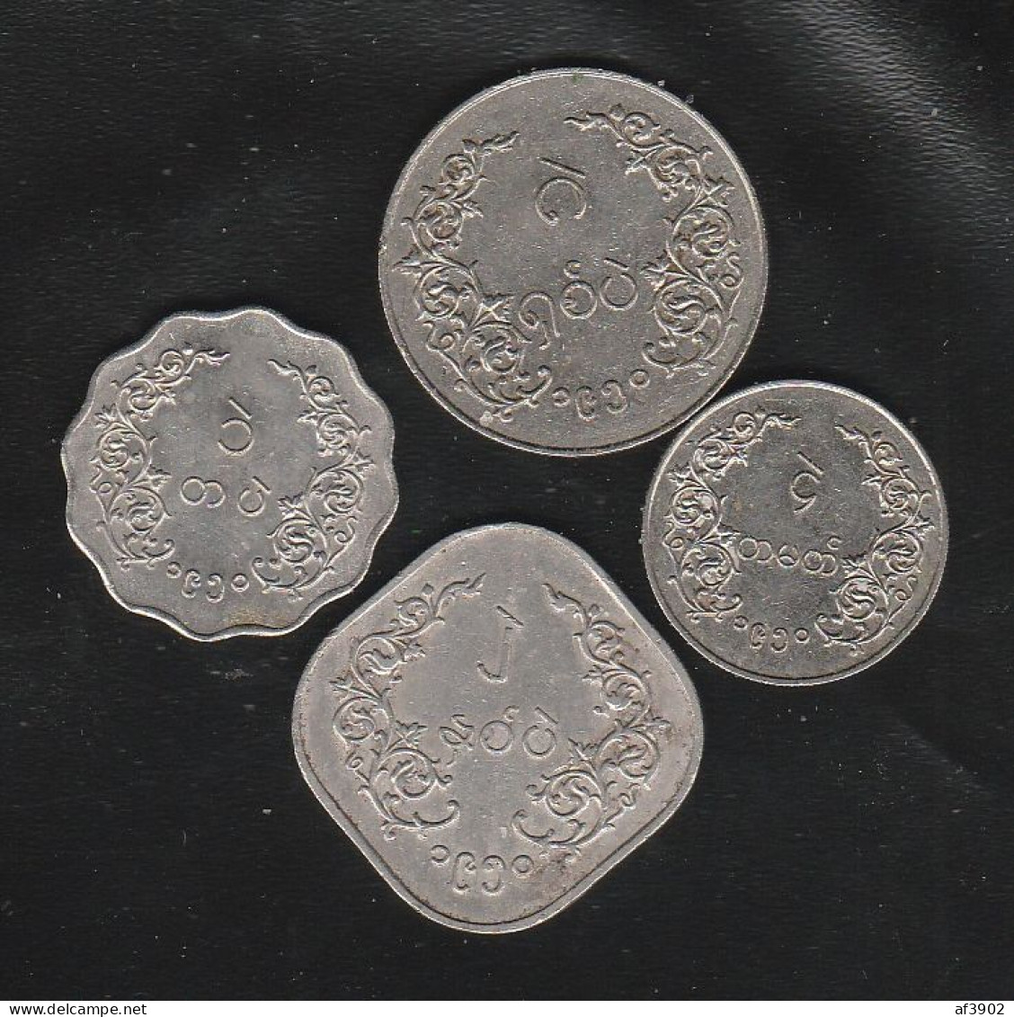 BURMA/MYANMAR COIN 1950 ISSUED 4 COINS COMPLETE SET, AUNC - Myanmar (Burma 1948-...)