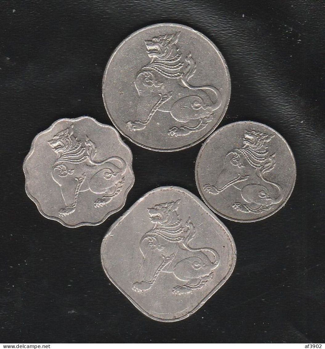 BURMA/MYANMAR COIN 1950 ISSUED 4 COINS COMPLETE SET, AUNC - Myanmar (Birmanie 1948-...)