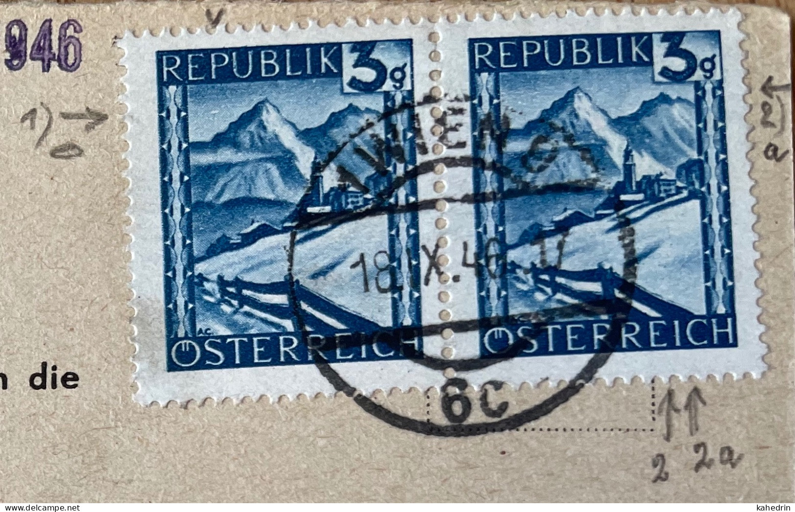 Österreich / Austria 1946, Plattenfehler / Druckzufälligkeit Mi. # 738, Bitte Lesen! - Variétés & Curiosités