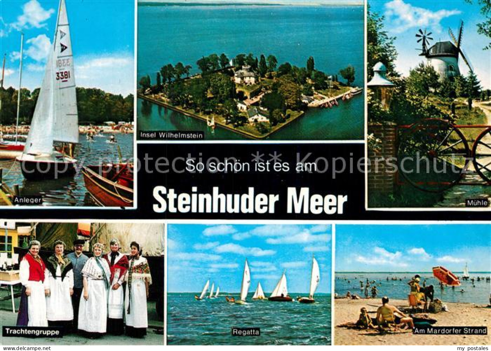 72935199 Steinhuder Meer Fliegeraufnahme Insel Wilhelmstein Anleger Trachtengrup - Steinhude