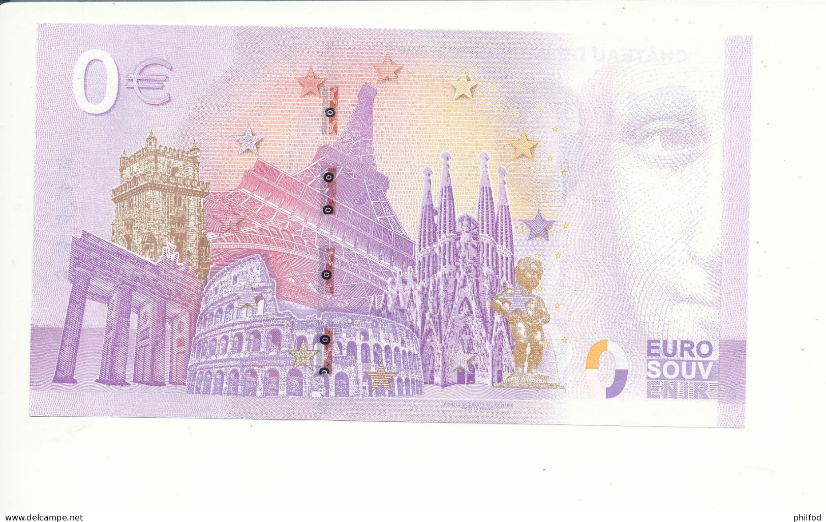 Billet Touristique 0 Euro - CHÂTEAU DE VAUX-LE-VICOMTE - UEBV - 2023-3 - N° 25 - Autres & Non Classés