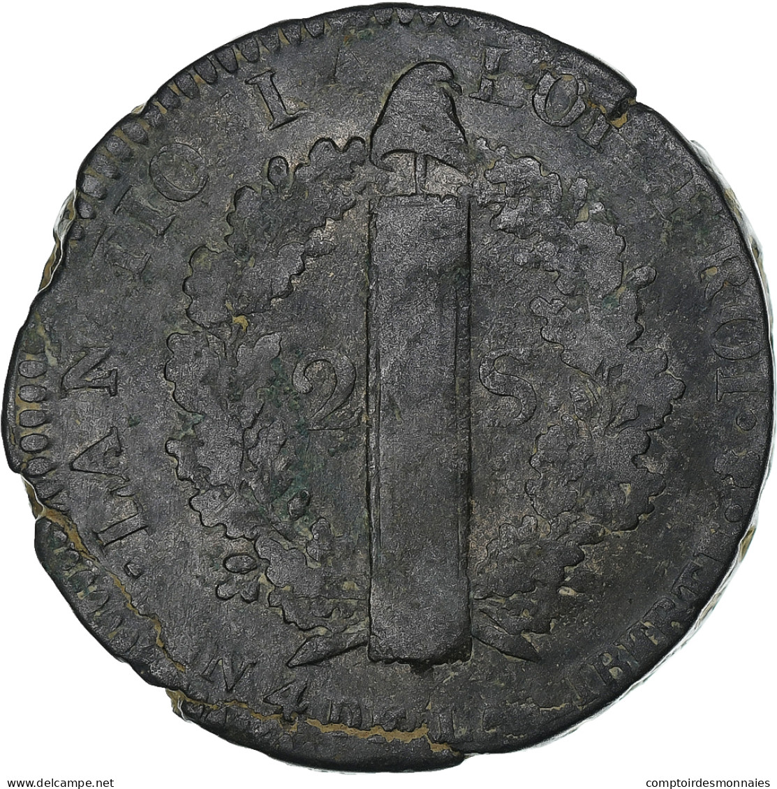 France, Louis XVI, 2 Sols, 1792 / AN 4, Paris, Cuivre, TB - Andere & Zonder Classificatie