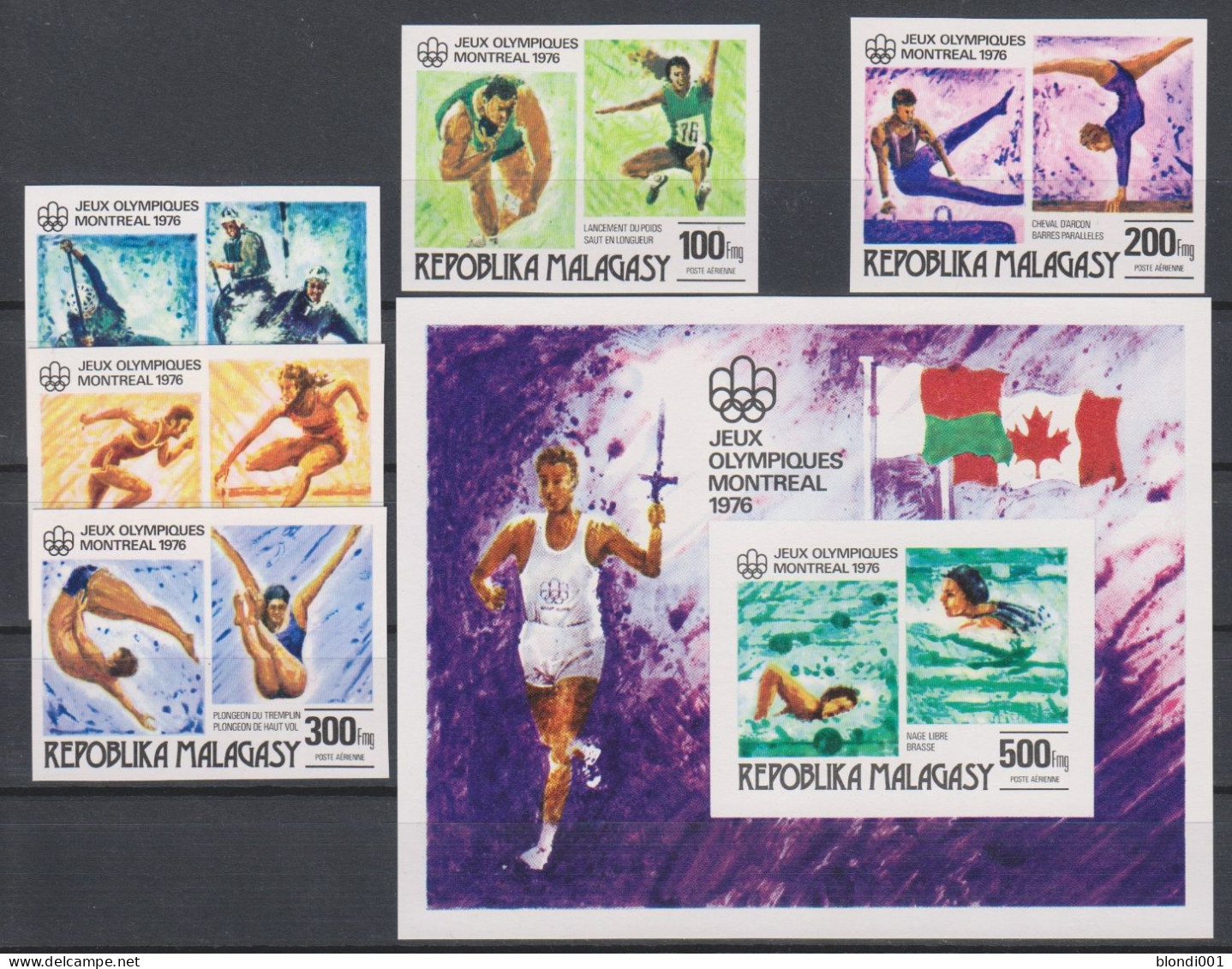 Olympics 1976 - Gymnastics - MALAGASY - S/S+Set Imp. MNH - Ete 1976: Montréal