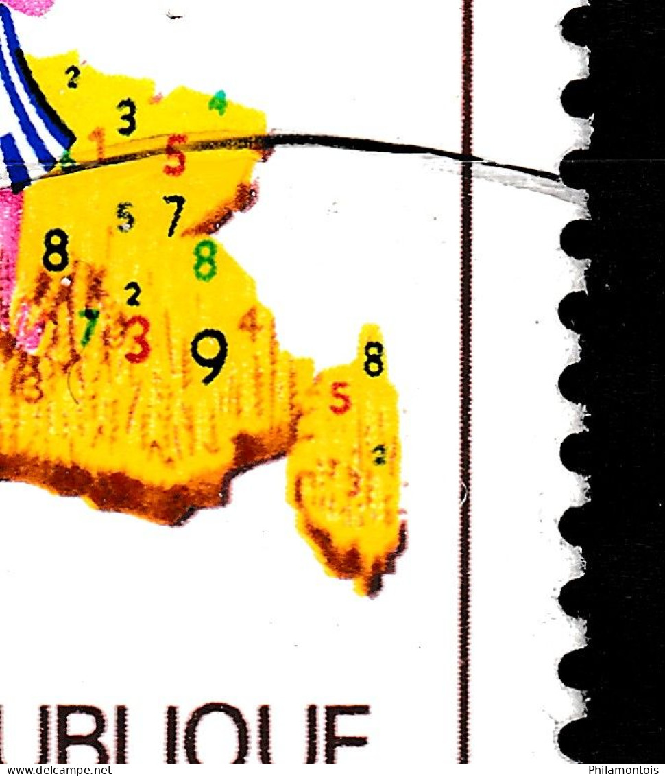 2202a - 1F60 Recensement - Variété "sans Le 7 Sur La Corse" - Oblitéré - Très Beau - Oblitérés