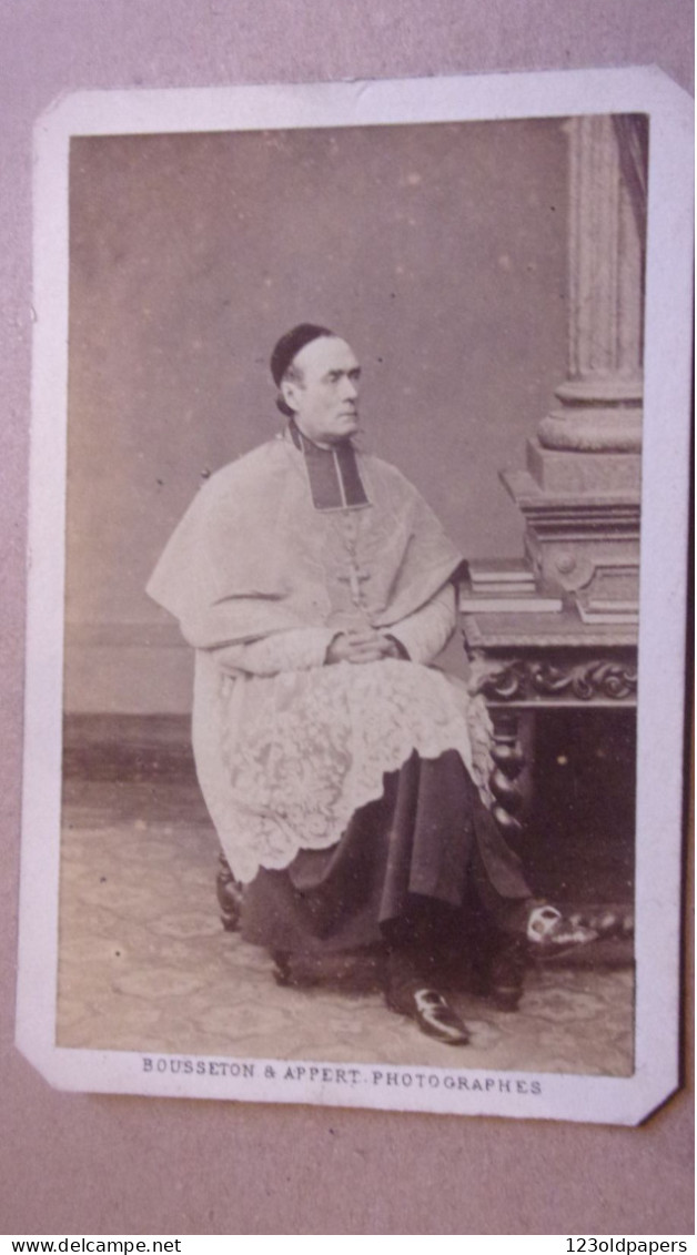 CDV BOUSSETON APPERT   ECCLESIASTIQUE TENUE CROIX  NAPOLEON III - Anciennes (Av. 1900)