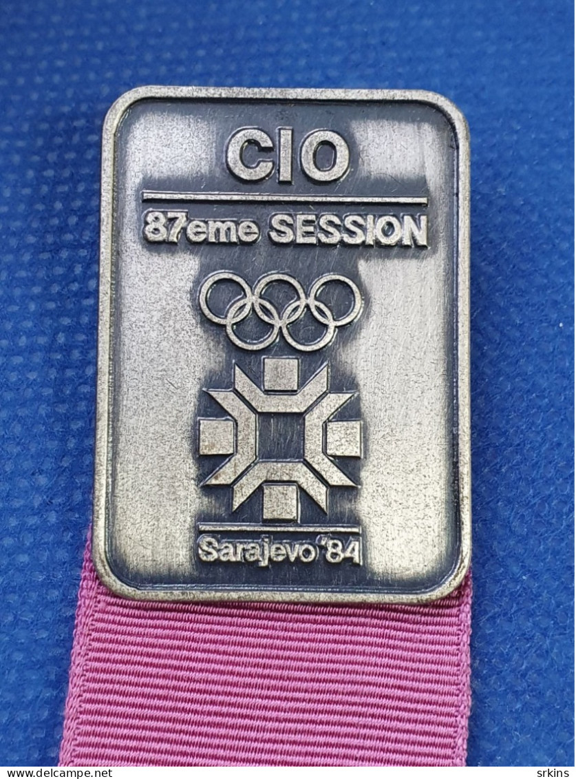 Pin Badge CIO IOC International Olympic Committee 87 Session Sarajevo 1984 84 - Jeux Olympiques