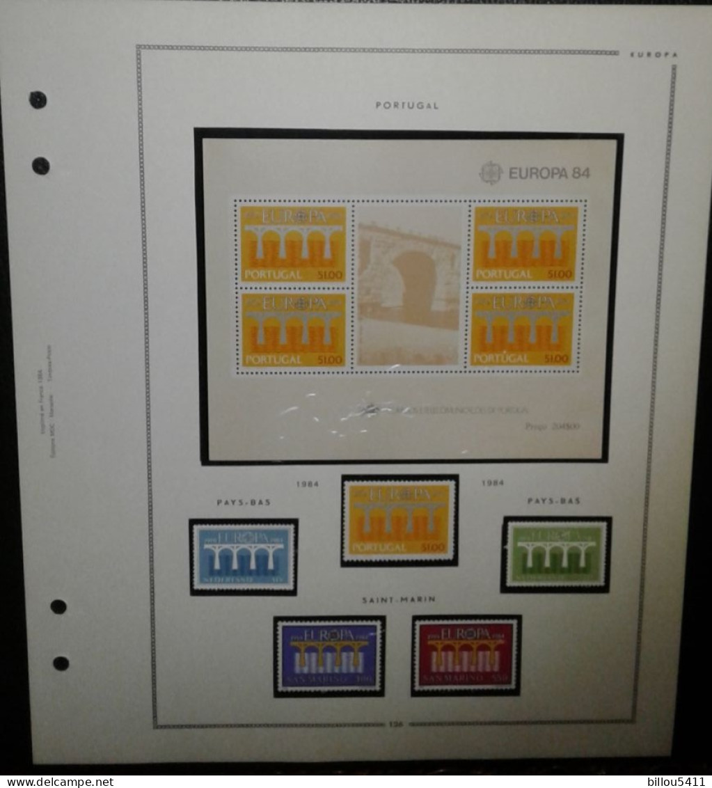 EUROPA 1982 à 1985 Neuf * et de 1986 à 1993 Neuf**  COLLECTION  en Album MAC