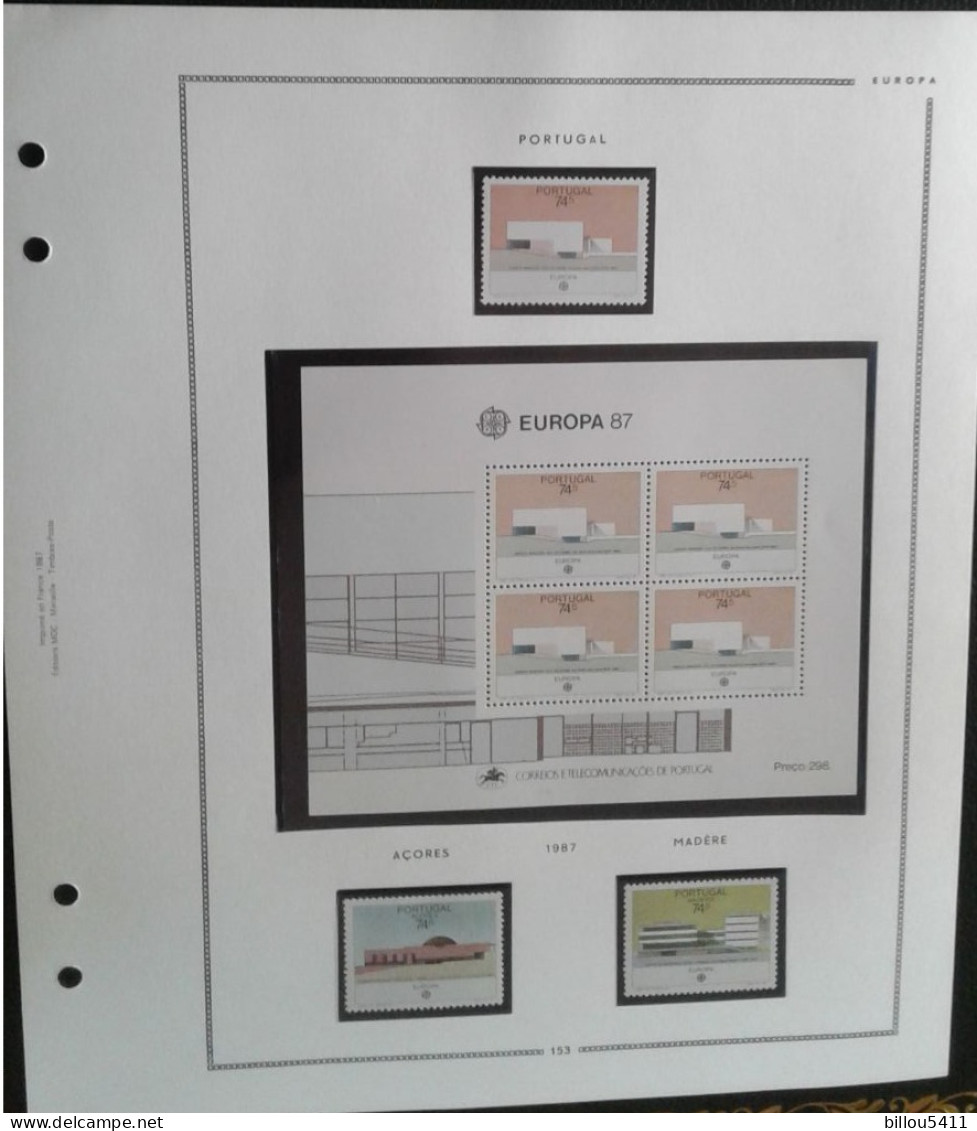 EUROPA 1982 à 1985 Neuf * et de 1986 à 1993 Neuf**  COLLECTION  en Album MAC