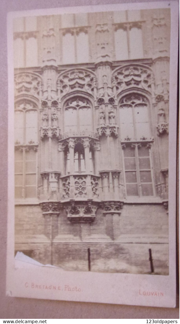 CDV  C BRETAGNE PHOTO LOUVAIN MALINES HOTEL DE VILLE DE BRUGES - Ancianas (antes De 1900)