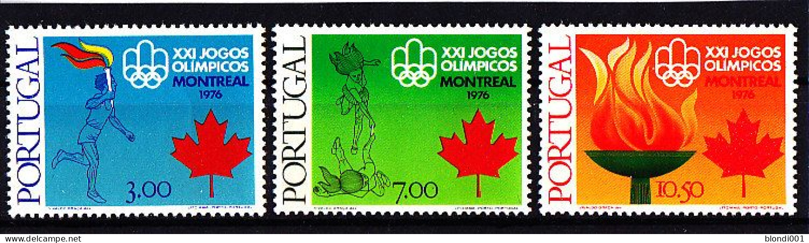 Olympics 1976 - Torch - PORTUGAL - Set MNH - Zomer 1976: Montreal