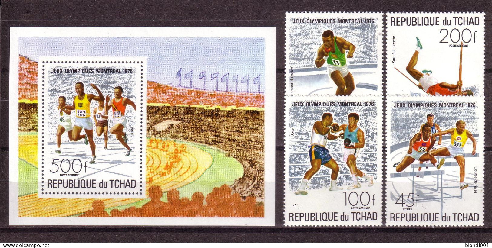 Olympics 1976 - Boxing - CHAD - S/S+Set MNH - Sommer 1976: Montreal