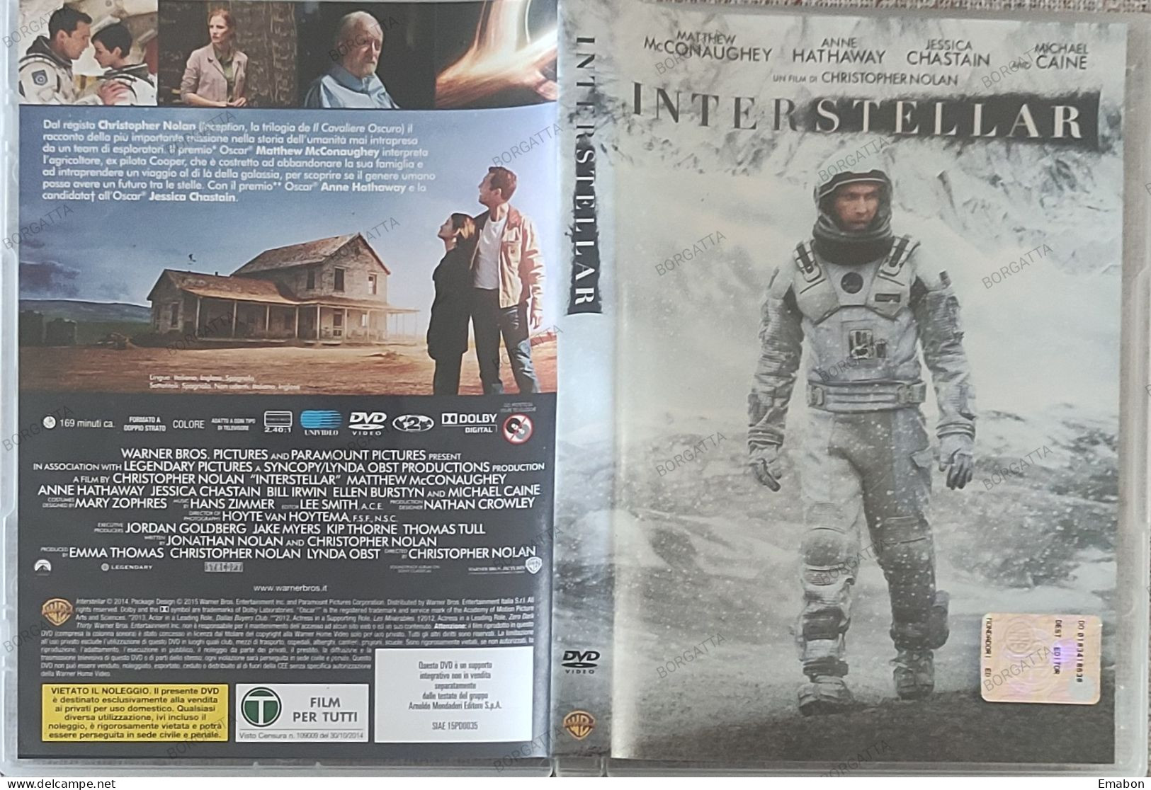 BORGATTA - FANTASCIENZA - Dvd INTERSTELLAR  - MICHAEL CAINE - PAL 2 - WARNER  2015 - USATO In Buono Stato - Science-Fiction & Fantasy