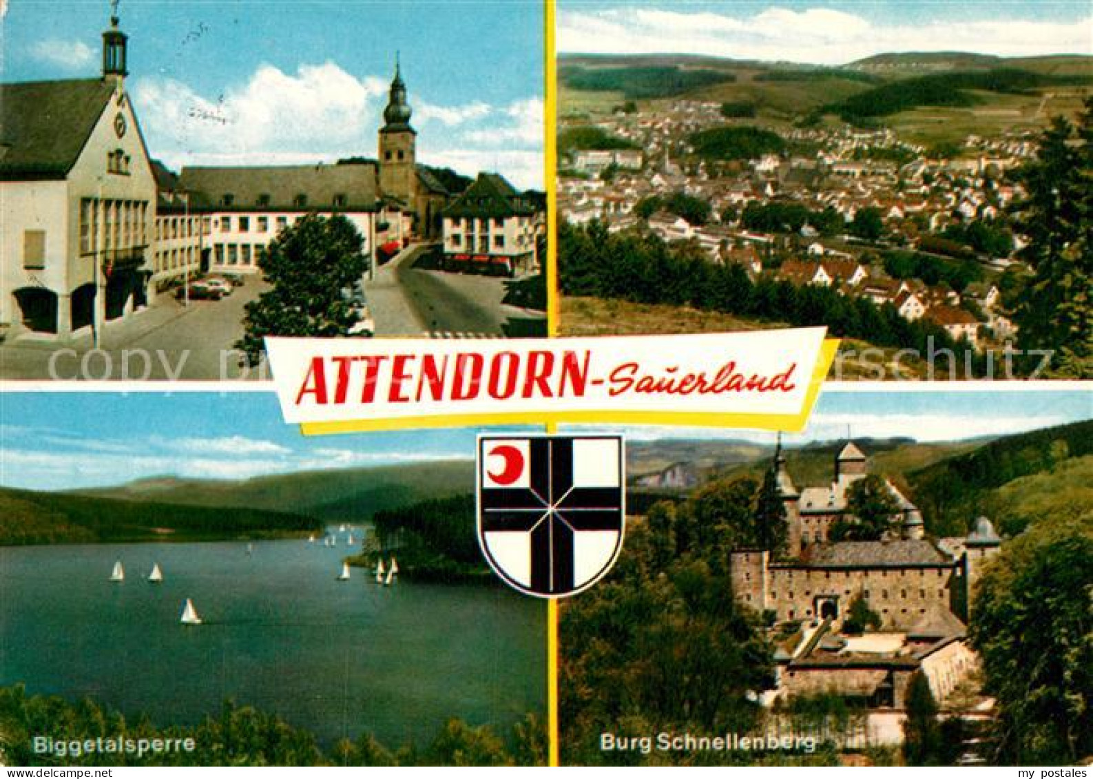 72933610 Attendorn Rathaus Panorama Biggetalsperre Burg Schnellenber Attendorn - Attendorn