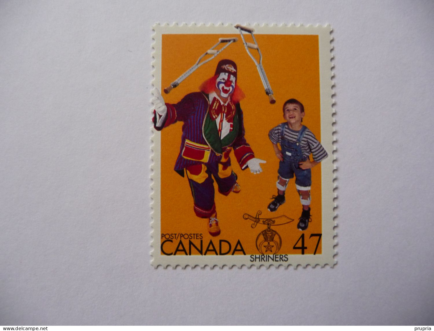 Canada  2001 N° Y&T 1894 " Shriners, Clown, Béquilles, Enfant  "    1 V  MNH - Ongebruikt