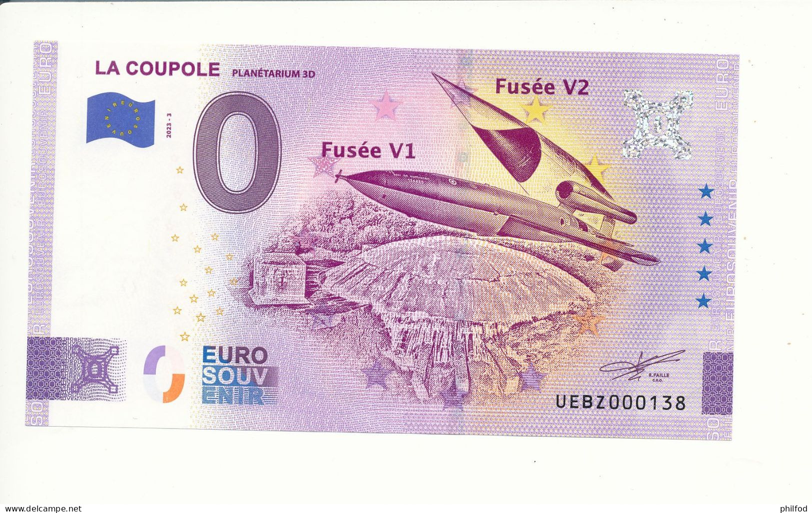 Billet Touristique 0 Euro - LA COUPOLE PLANÉTARIUM 3D - UEBZ - 2023-3 - N° 138 - Sonstige & Ohne Zuordnung