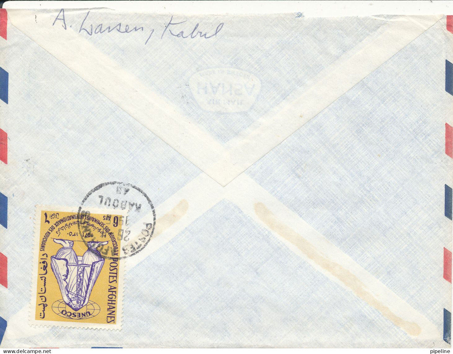 Afghanistan Air Mail Cover Sent To Denmark 26-11-1975 With More Topic Stamps On Front And Backside Of The Cover - Afghanistan