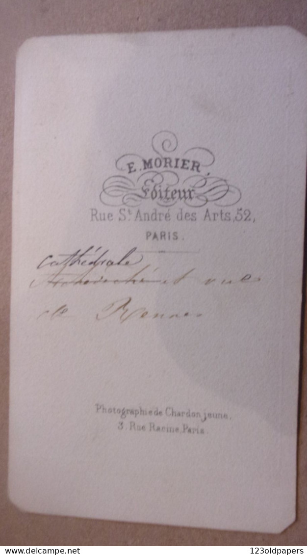 CDV   E MORIER PARIS CATHEDRALE DE RENNES BRETAGNE - Oud (voor 1900)