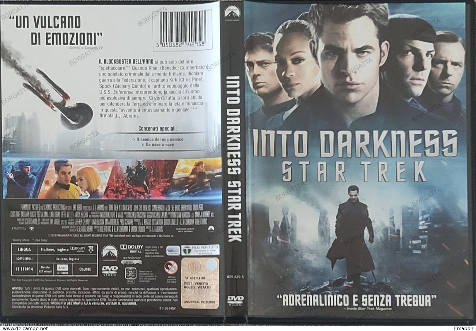 BORGATTA - FANTASCIENZA - Dvd INTO DARKNESS STARTREK  -  - PAL 2 - PARMOUNT 2013 - USATO In Buono Stato - Fantascienza E Fanstasy