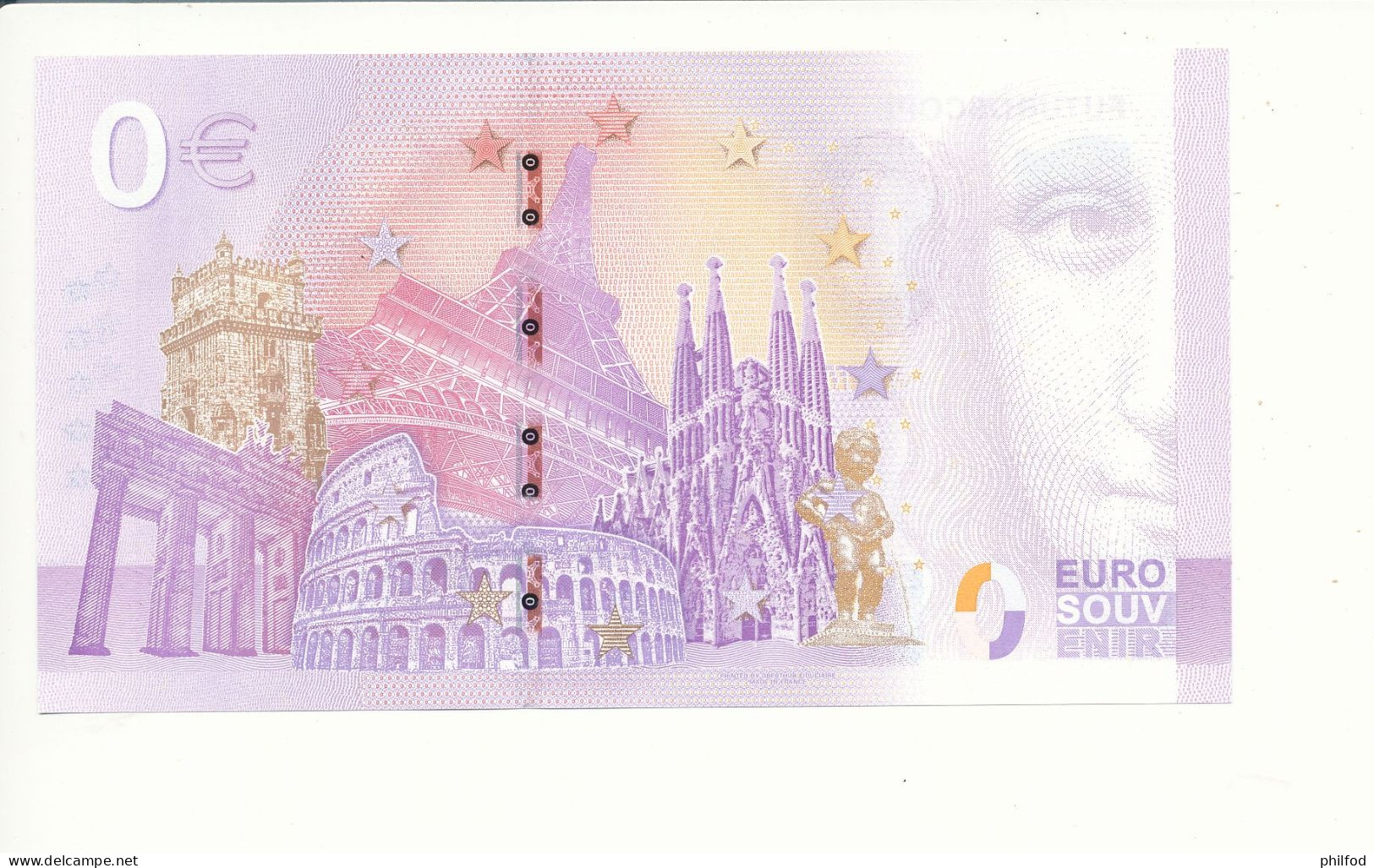 Billet Touristique 0 Euro - FUTUROSCOPE - UECP - 2023-9 - N° 578 - Autres & Non Classés
