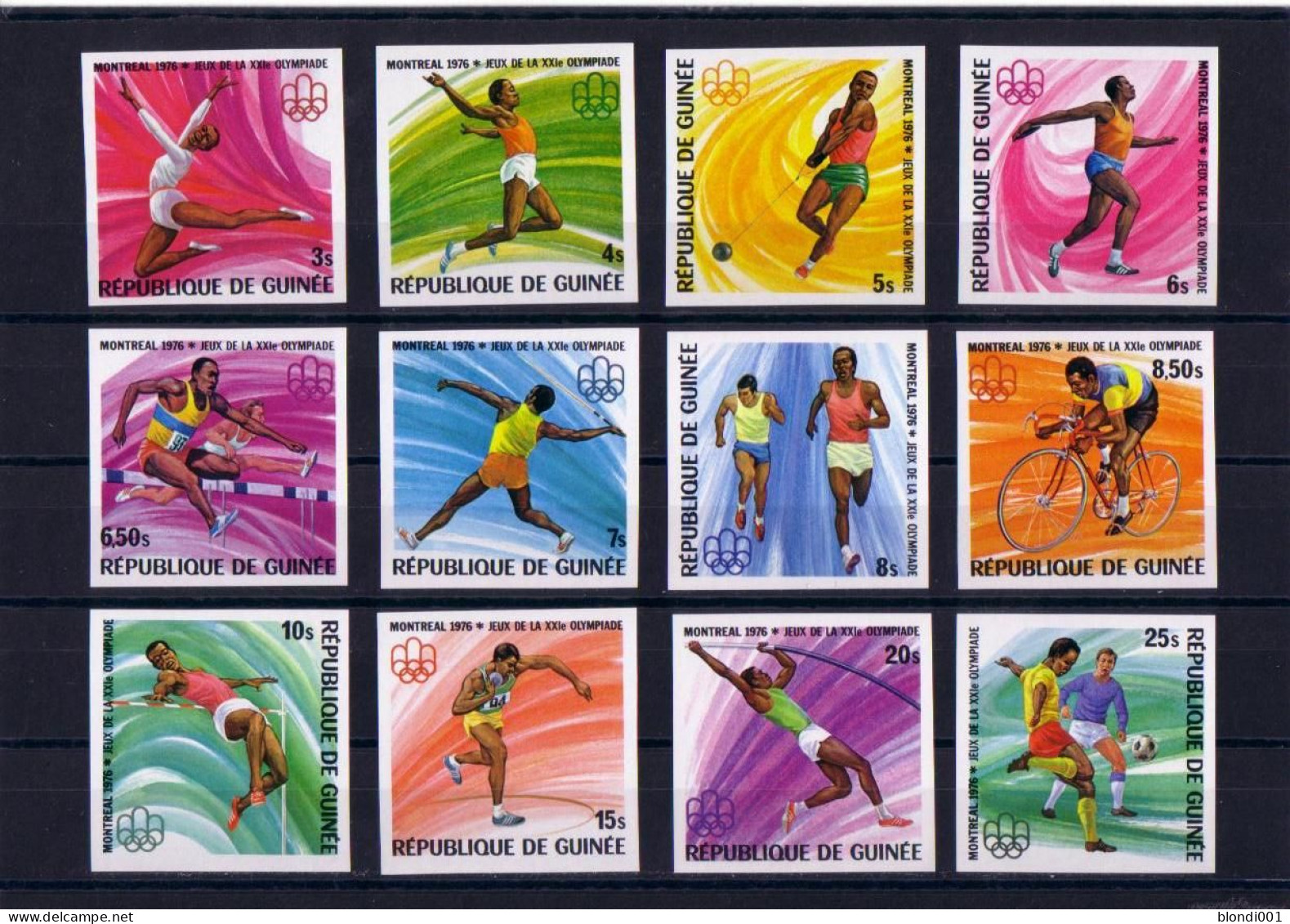 Olympics 1976 - Cycling - GUINEA - Set 12 V Imp. MNH - Verano 1976: Montréal