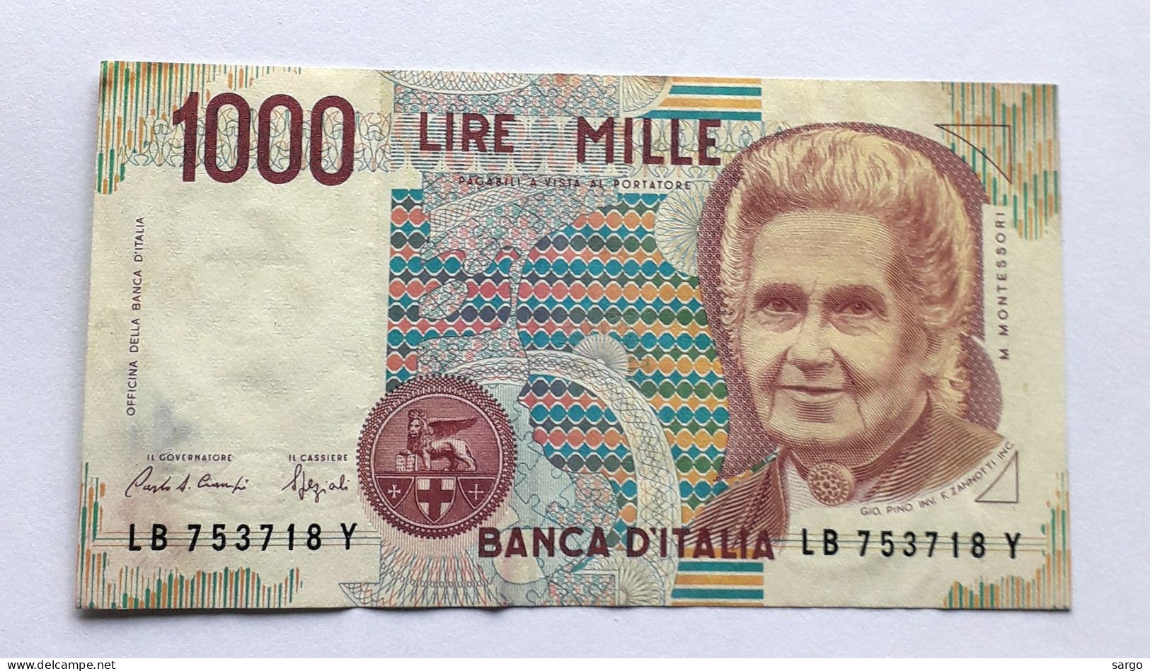 ITALY -  1.000 LIRE - P 114a  (1990) - CIRC - BANKNOTES - PAPER MONEY - CARTAMONETA - - 1000 Lire