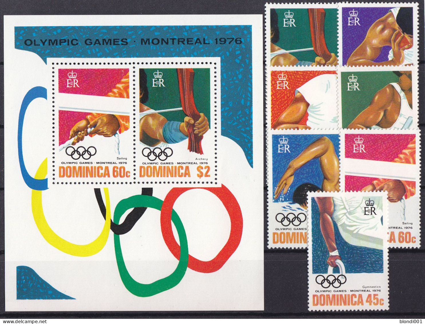 Olympics 1976 - Gymnastics - DOMINICA - S/S+Set MNH - Estate 1976: Montreal