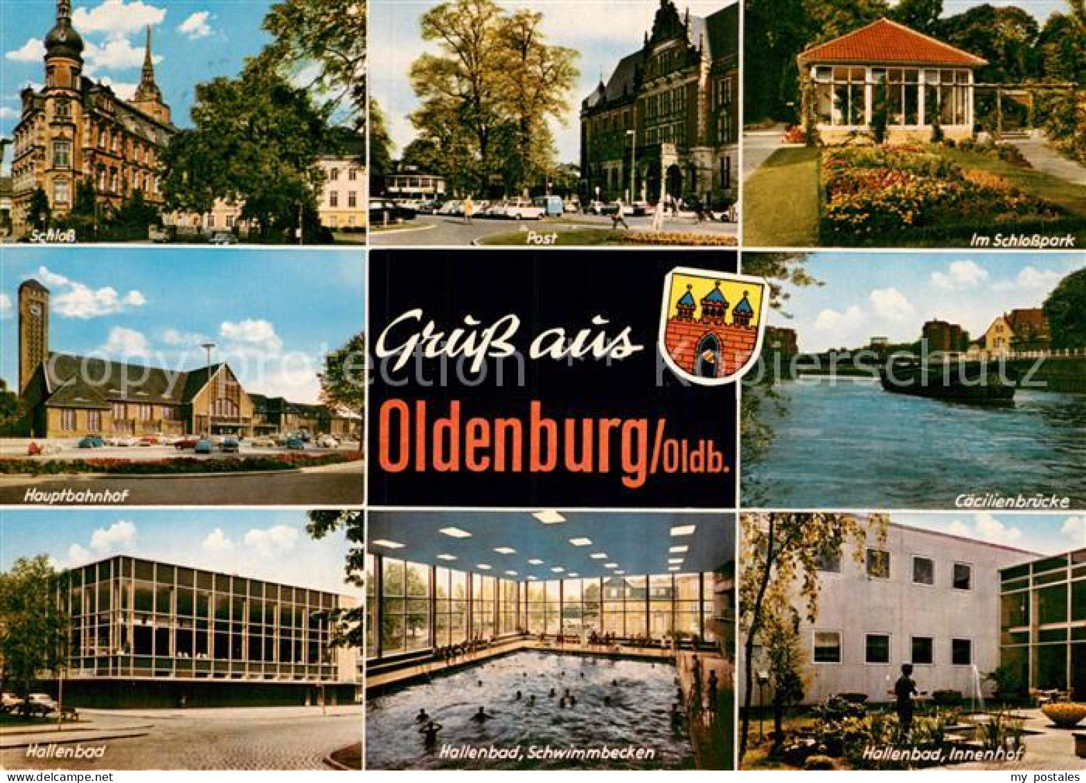 72932166 Oldenburg Niedersachsen Schlosspark Caecilienbruecke Hallenbad Post  Ol - Oldenburg