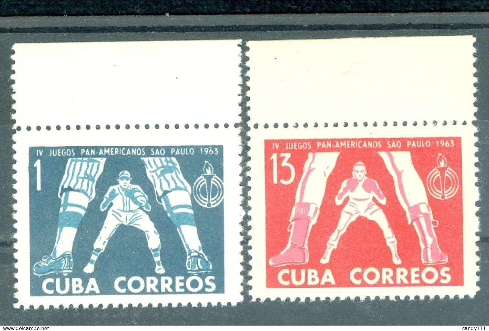 1963 Pan American Games-Sao Paulo,Baseball,Boxing,cuba,841,MNH - Base-Ball
