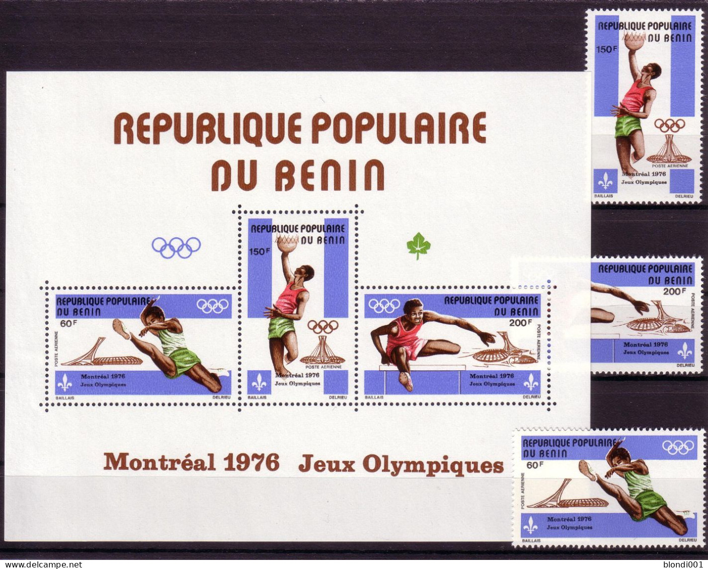 Olympics 1976 - Basketball - BENIN - S/S+Set MNH - Verano 1976: Montréal