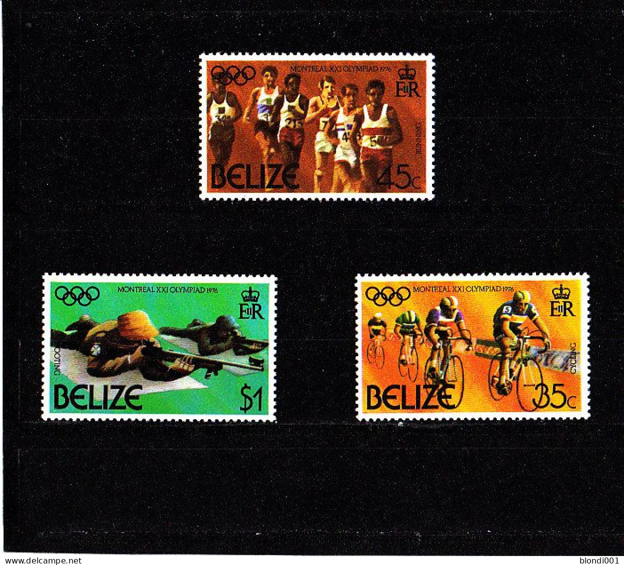 Olympics 1976 - Cycling - BELIZE -Set MNH - Summer 1976: Montreal
