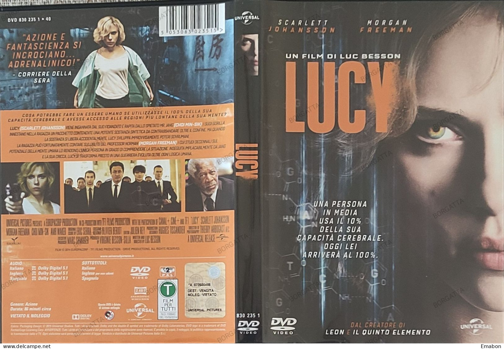 BORGATTA - FANTASCIENZA - Dvd LUCY - SCARLETT JOHANSSON, MORGAN FREEMAN - PAL 2 - UNIVERSAL 2014 - USATO In Buono Stato - Science-Fiction & Fantasy