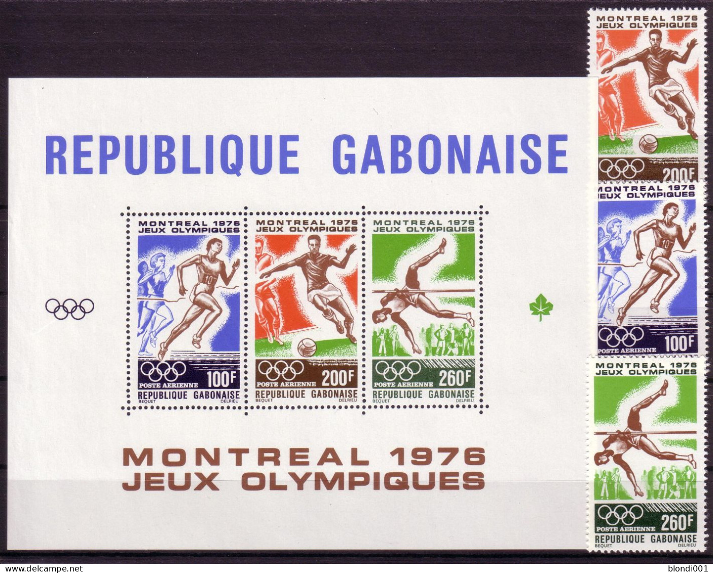 Olympics 1976 - Soccer - GABON - S/S+Set MNH - Sommer 1976: Montreal