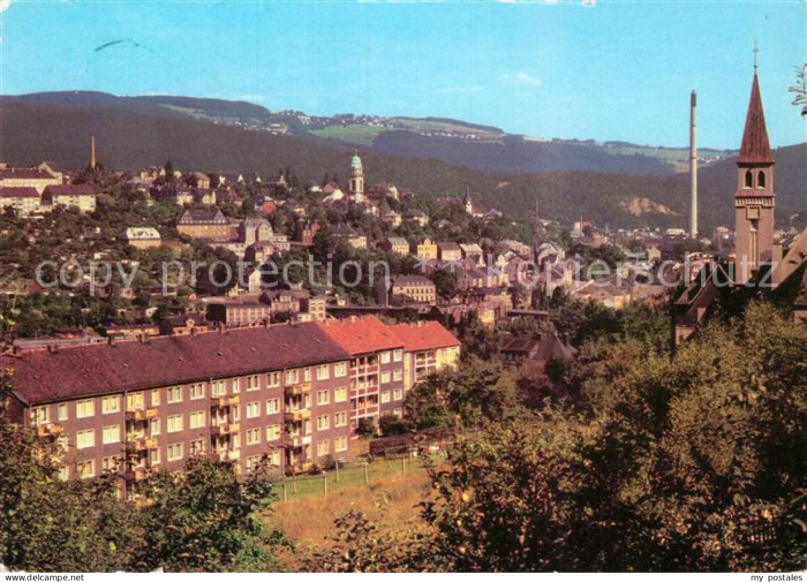 72931473 Aue Sachsen Panorama Kirche Aue - Aue