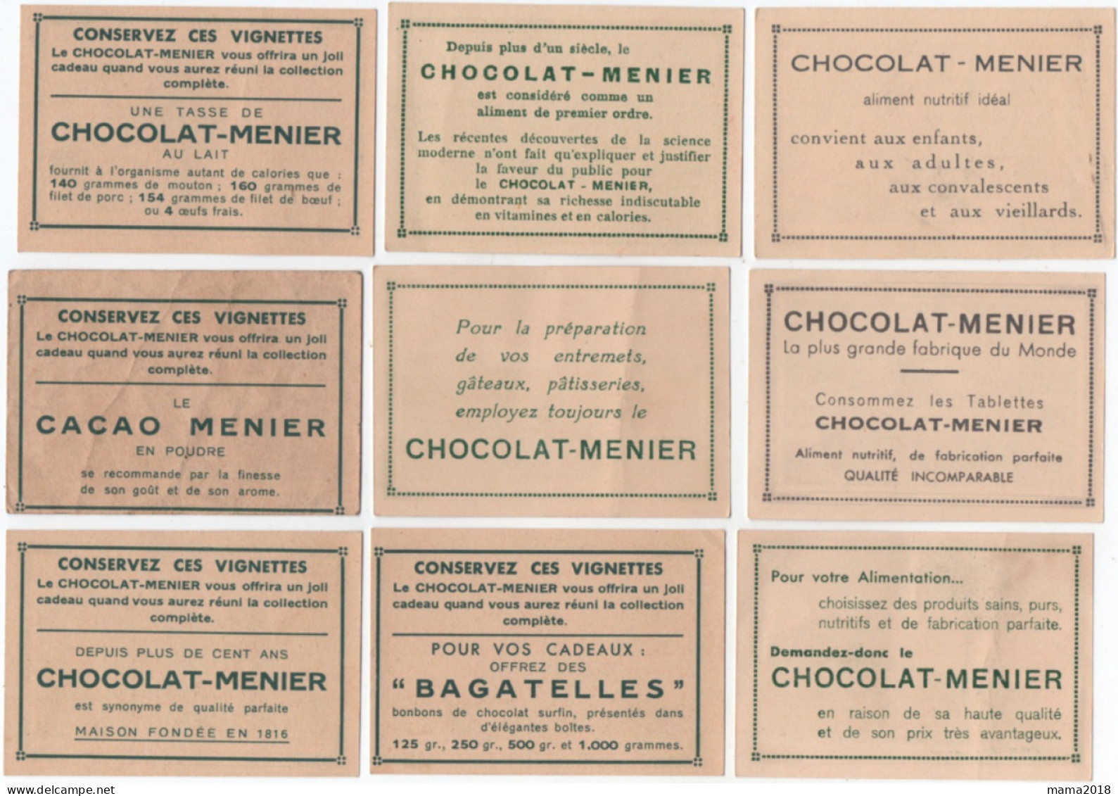 Cinquante Deux  Images  MENIER  Chocolat _ Cacao Etc - Menier