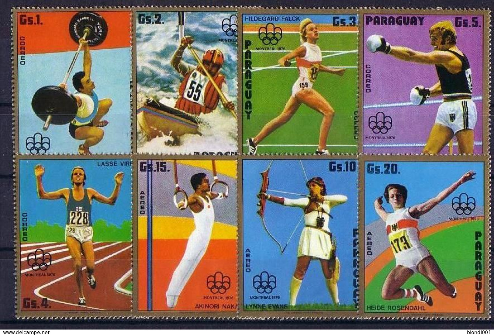 Olympics 1976 - Archery - PARAGUAY - Set MNH - Summer 1976: Montreal