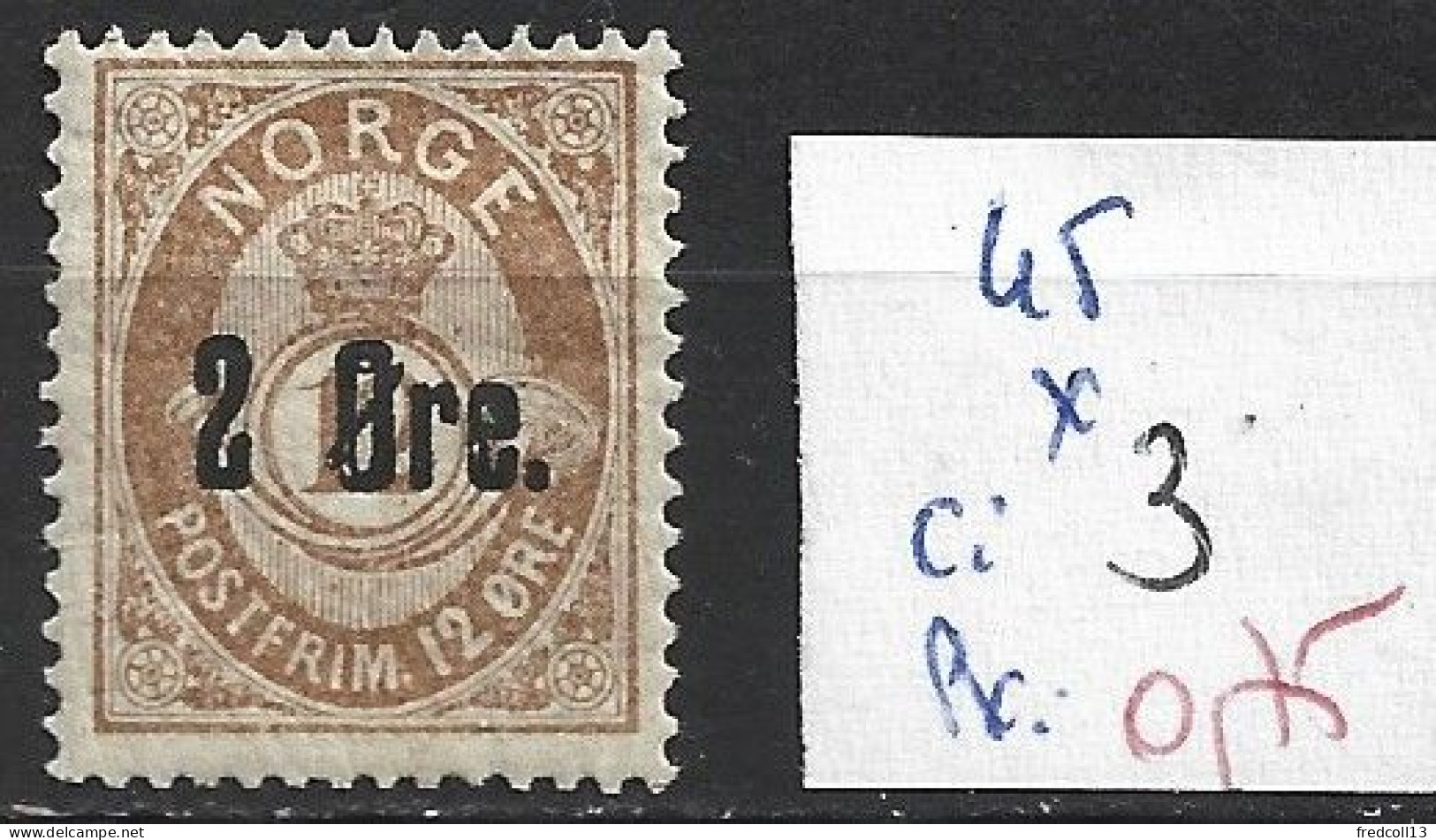 NORVEGE 45 * Côte 3 € - Unused Stamps