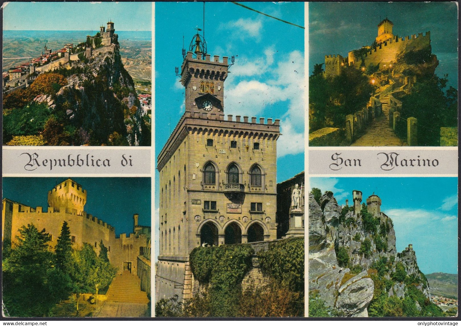 San Marino, Storia Postale, Fiori, Cartolina Postale 06.07.1974, Vedute - Storia Postale