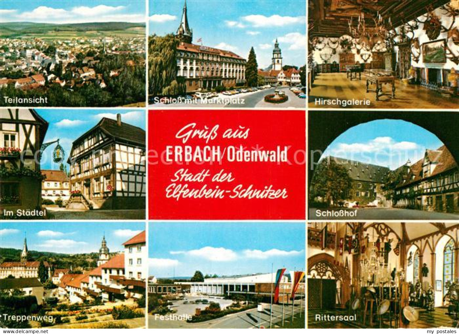 72930996 Erbach Odenwald Teilansicht Schloss Marktplatz Hirschgalerie Im Staedte - Erbach