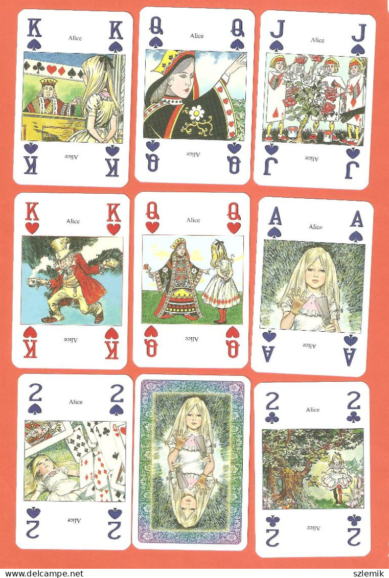 Playing Cards 52 + 3 Jokers.  LO SCARABEO  ALICE  2009 - 54 Cartes