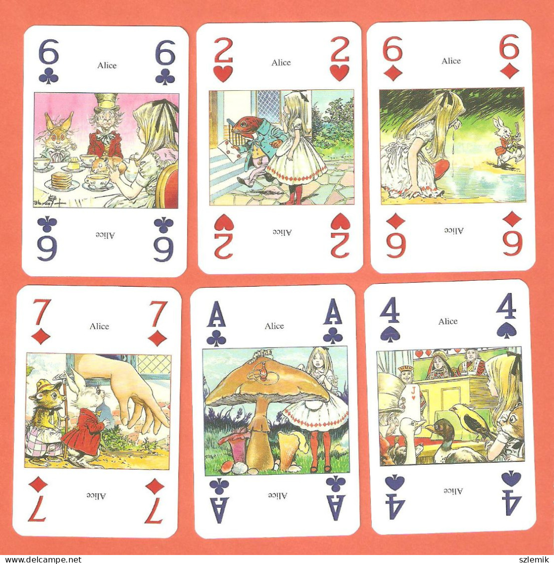 Playing Cards 52 + 3 Jokers.  LO SCARABEO  ALICE  2009 - 54 Cards