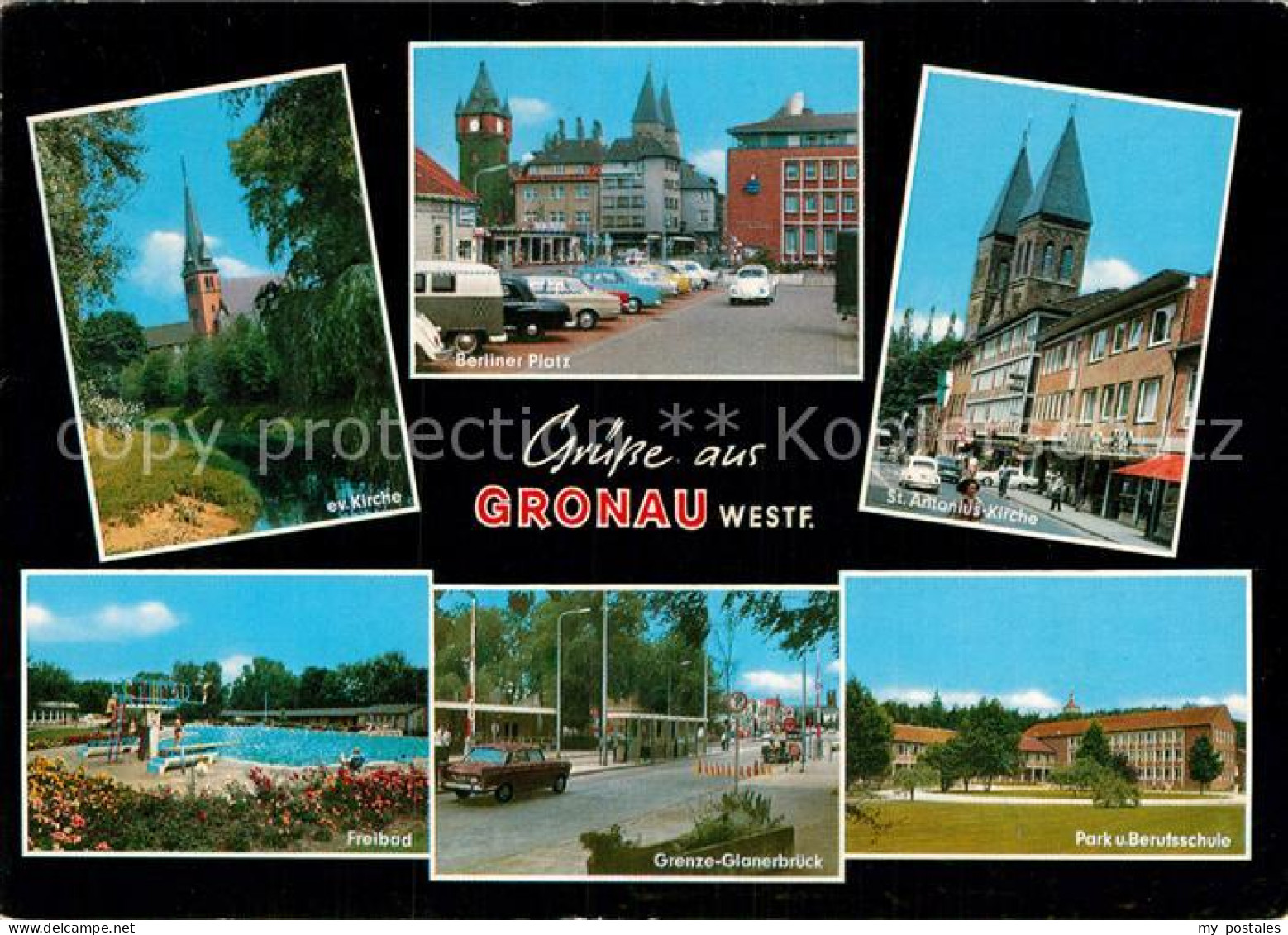 72930952 Gronau Westfalen Ev Kirche Berliner Platz St Antonius Kirche Freibad Gr - Gronau