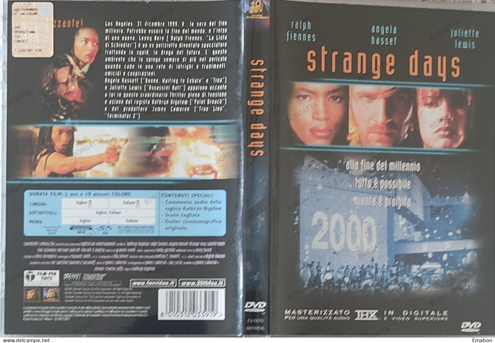 BORGATTA - FANTASCIENZA - Dvd STRANGE DAYS - FIENNES, BASSET  - PAL 2 - 20THFOX 2002- USATO In Buono Stato - Sci-Fi, Fantasy