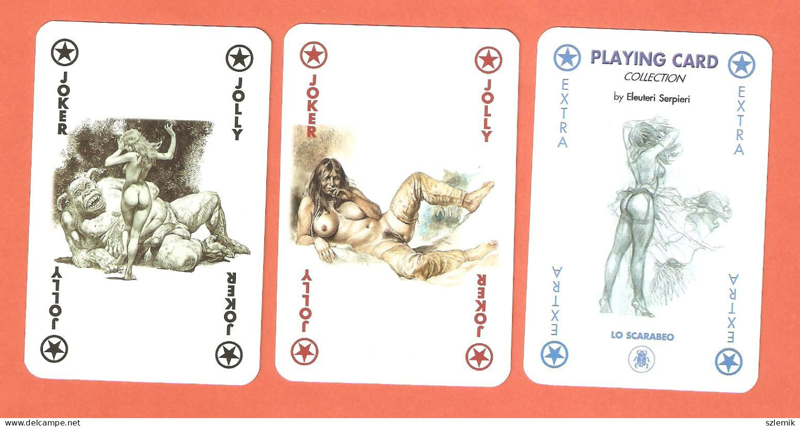 Playing Cards 52 + 3 Jokers.  LO SCARABEO  SERPIERI   PIN-UP  2006 - 54 Cartas