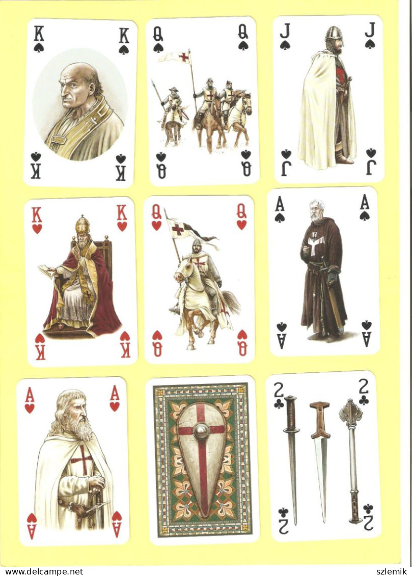 Playing Cards 52 + 3 Jokers.  LO SCARABEO  TEMPLAR   2008 - 54 Kaarten