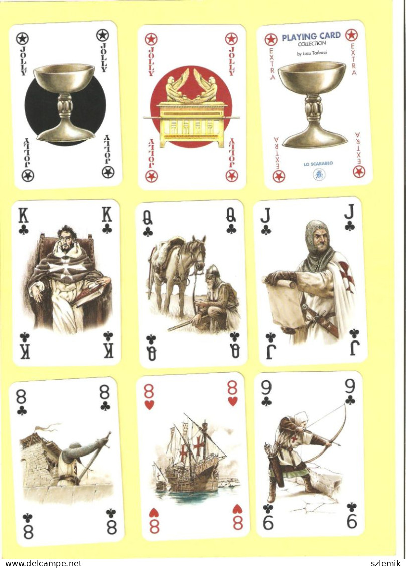 Playing Cards 52 + 3 Jokers.  LO SCARABEO  TEMPLAR   2008 - 54 Cartas